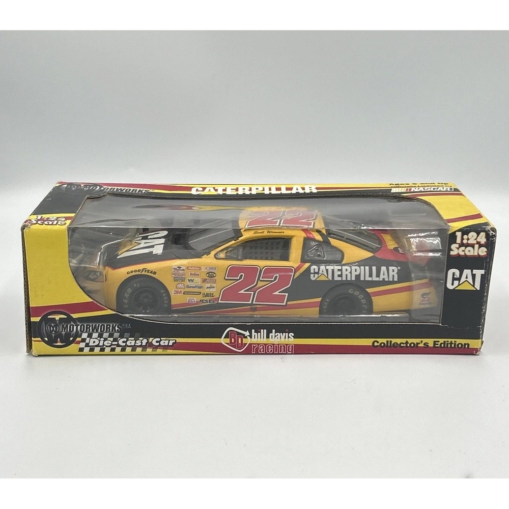 Motorworks 1:24 Die Cast Car Caterpillar #22 Scott Wimmer NASCAR Bill Davis NIB